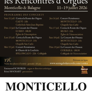 Les Rencontres d'Orgues Monticello - 13/07/2026