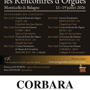 Les Rencontres d'Orgues Corbara - 19/07/2026